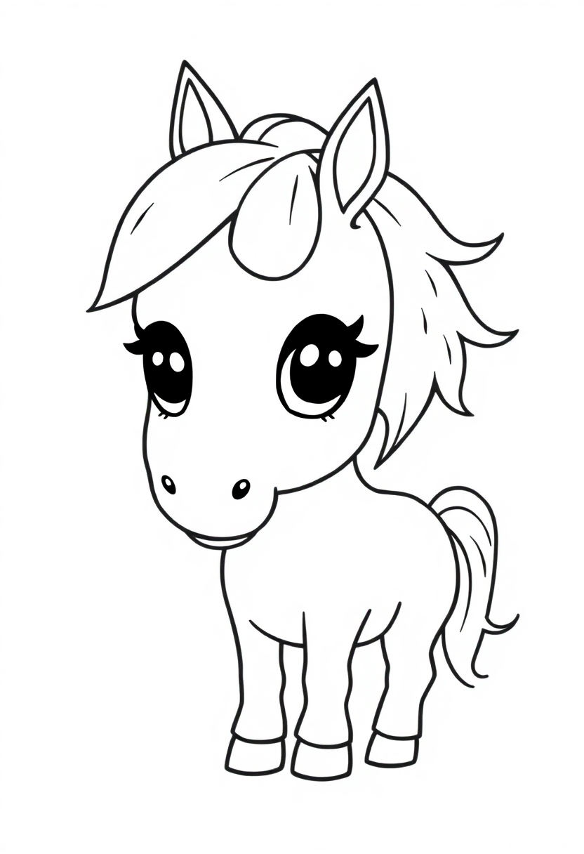 Arabian Horse coloring page, free printable