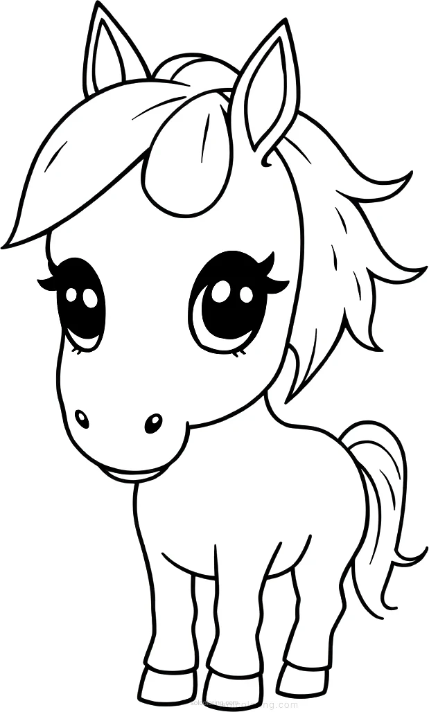 Arabian Horse coloring page for kids