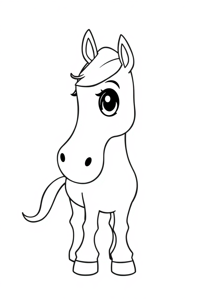Arabian Horse coloring page, free printable