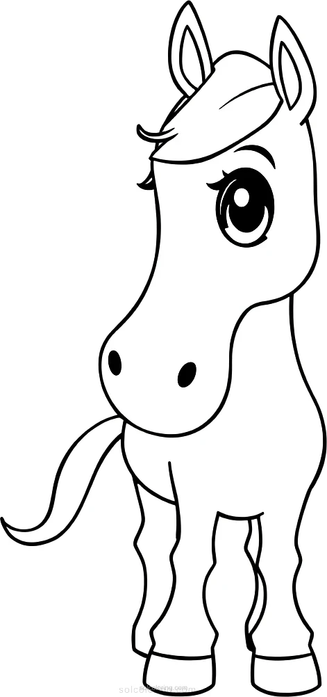 Arabian Horse coloring page for kids