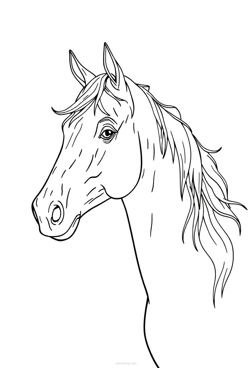 Arabian Horse coloring page for kids