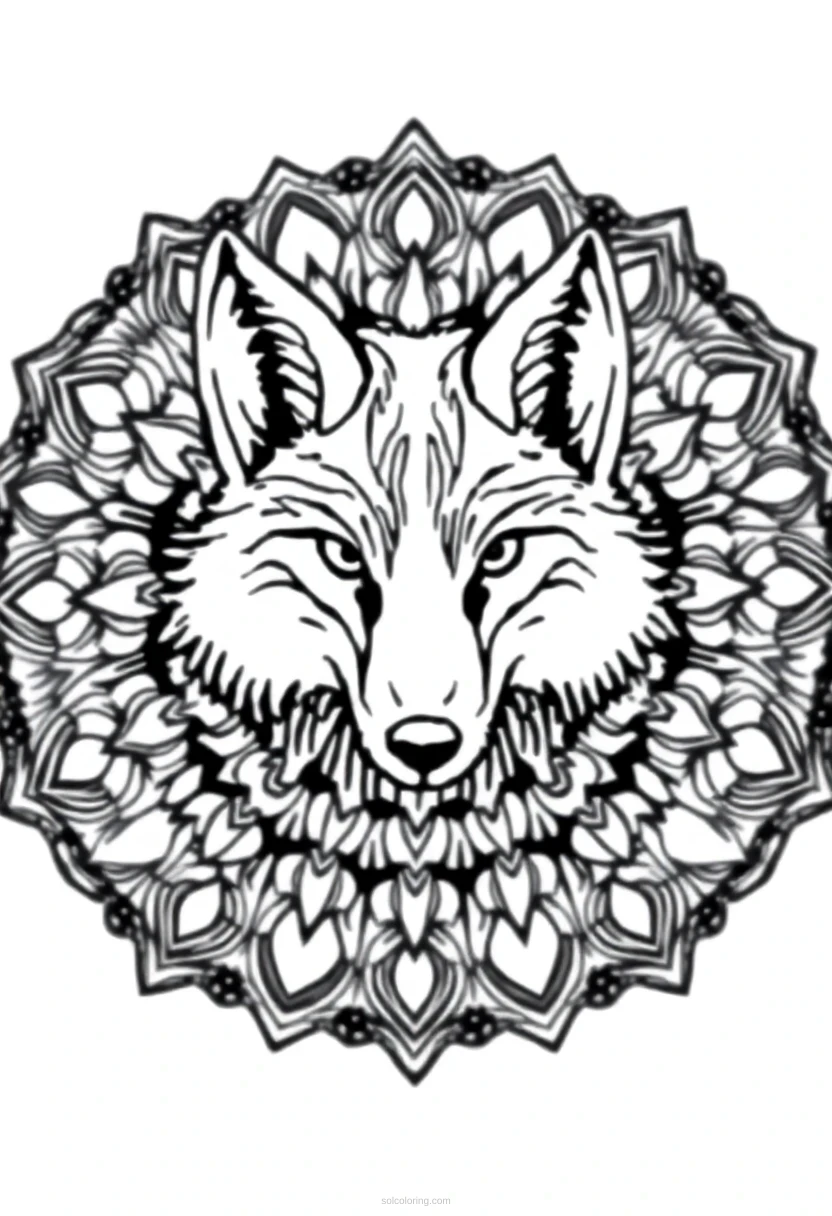 Arctic Fox coloring page for kids