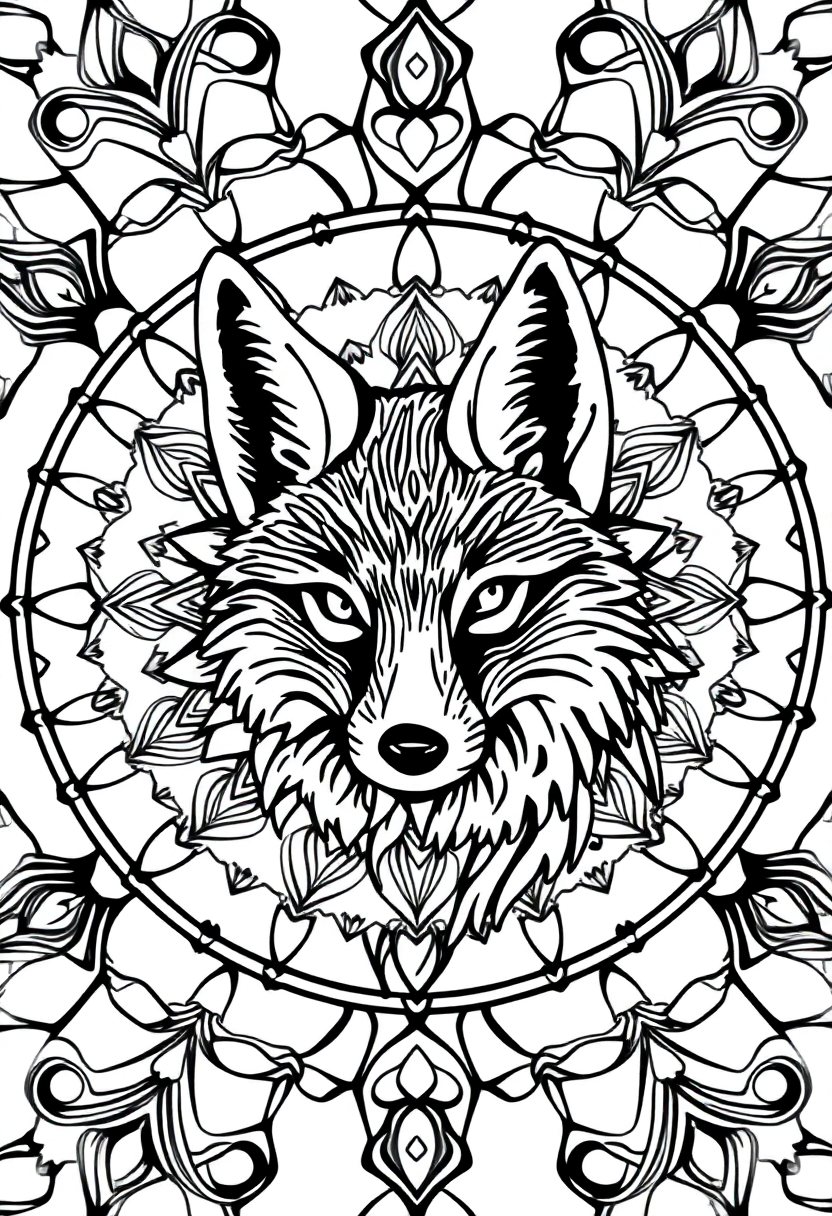 Arctic Fox coloring page, free printable