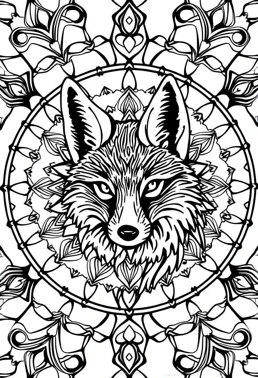 Arctic Fox coloring page for kids