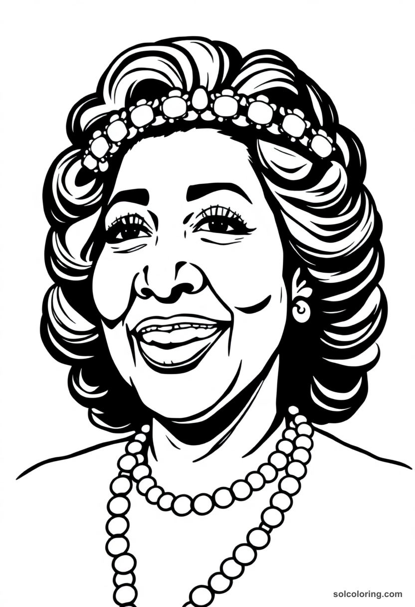 Illustrated Portrait Aretha Franklin