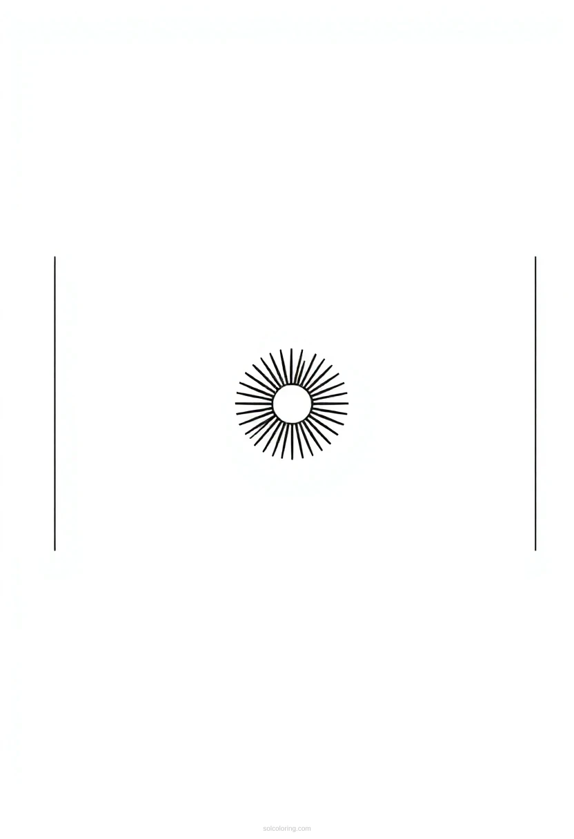 Argentina Flag coloring page for kids
