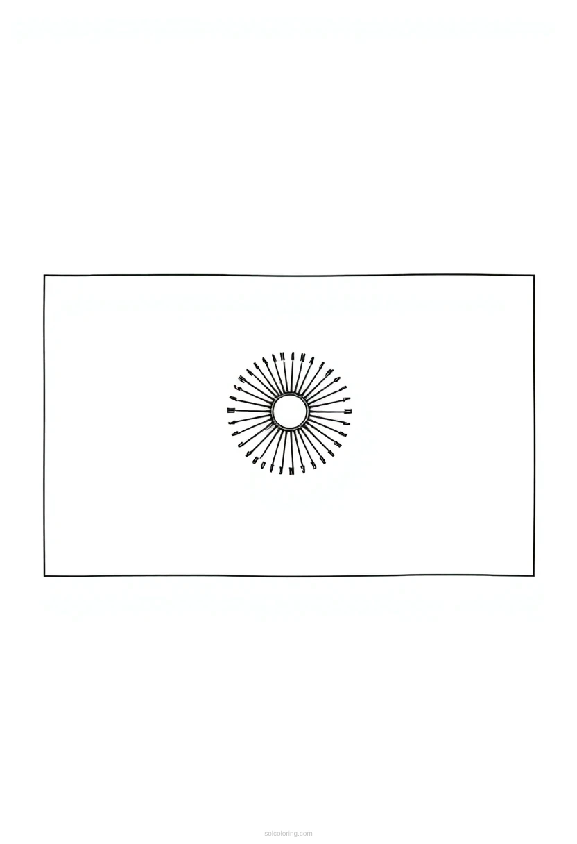 Argentina Flag coloring page for kids