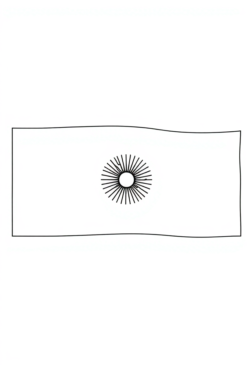 Argentina Flag coloring page, free printable