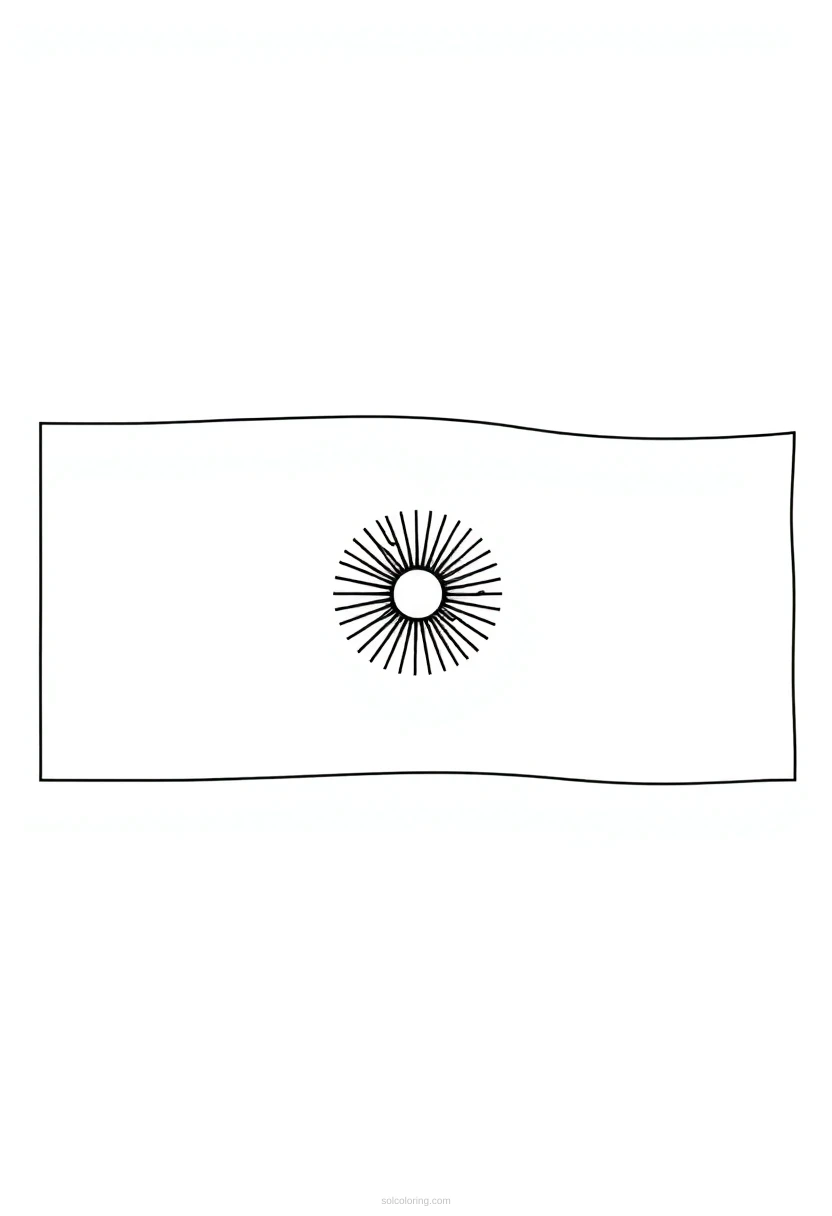 Argentina Flag coloring page for kids