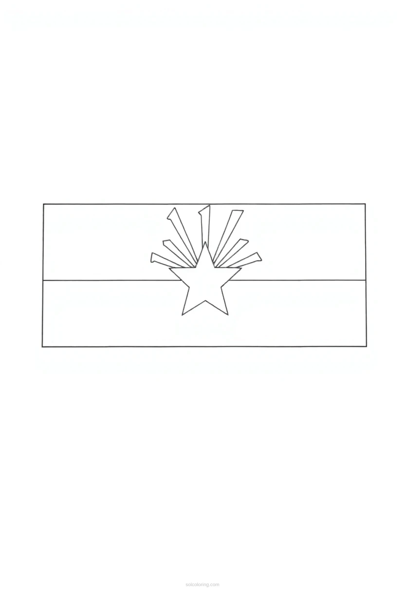 Arizona State Flag coloring page for kids