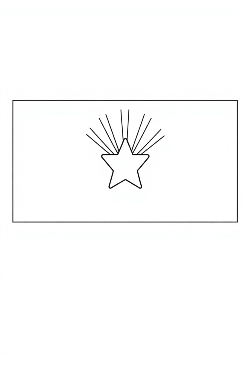 Arizona State Flag coloring page, free printable