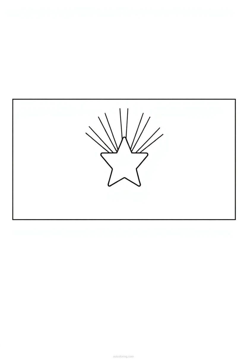 Arizona State Flag coloring page for kids