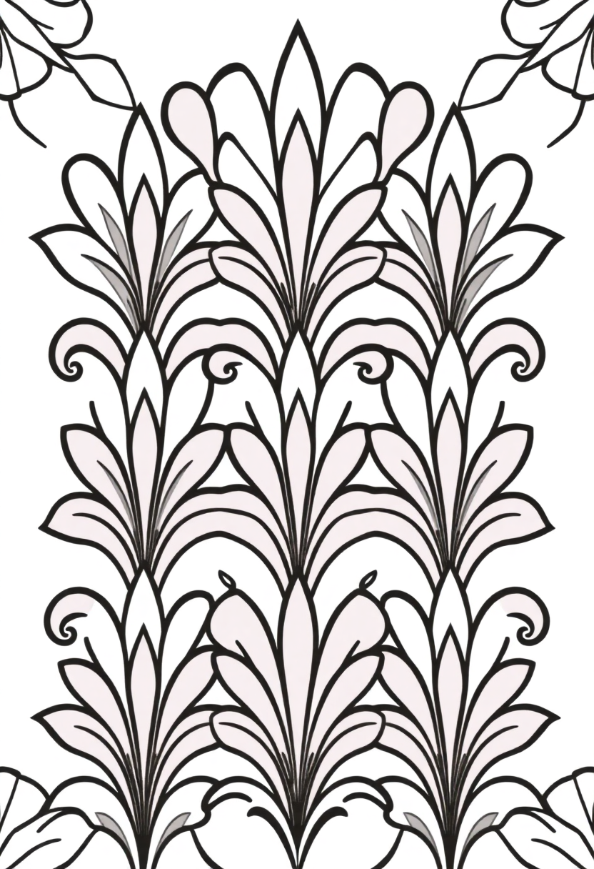 Art Deco Patterns coloring page, free printable