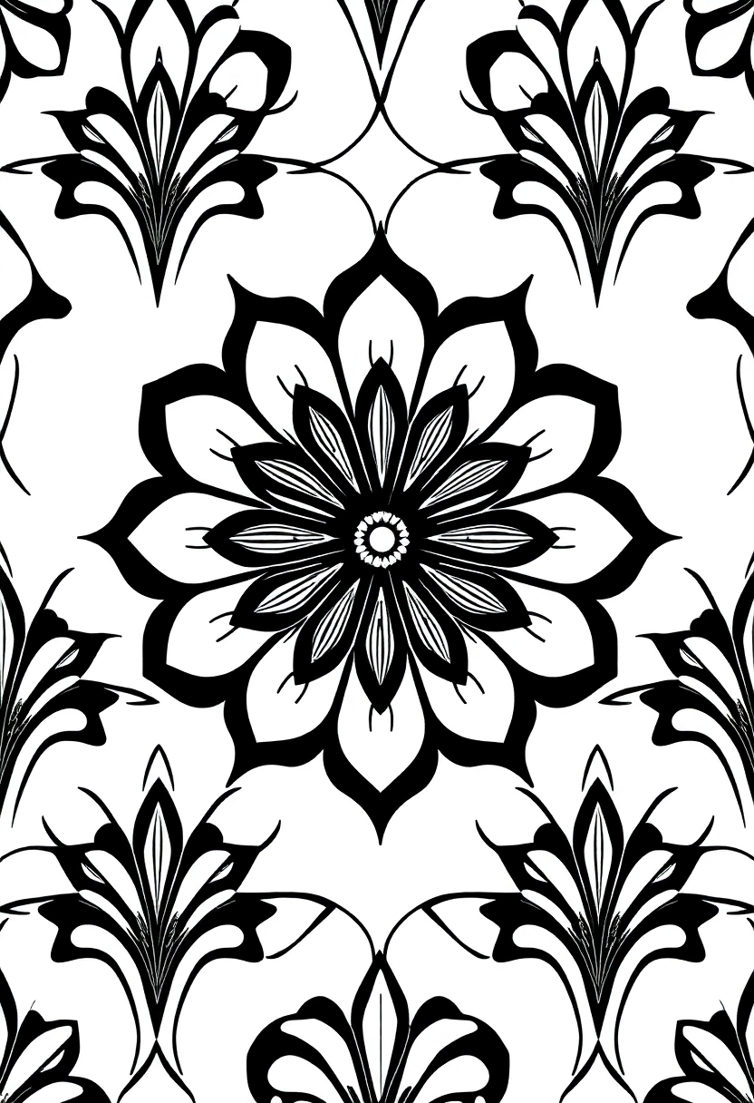 Art Deco Patterns coloring page, free printable