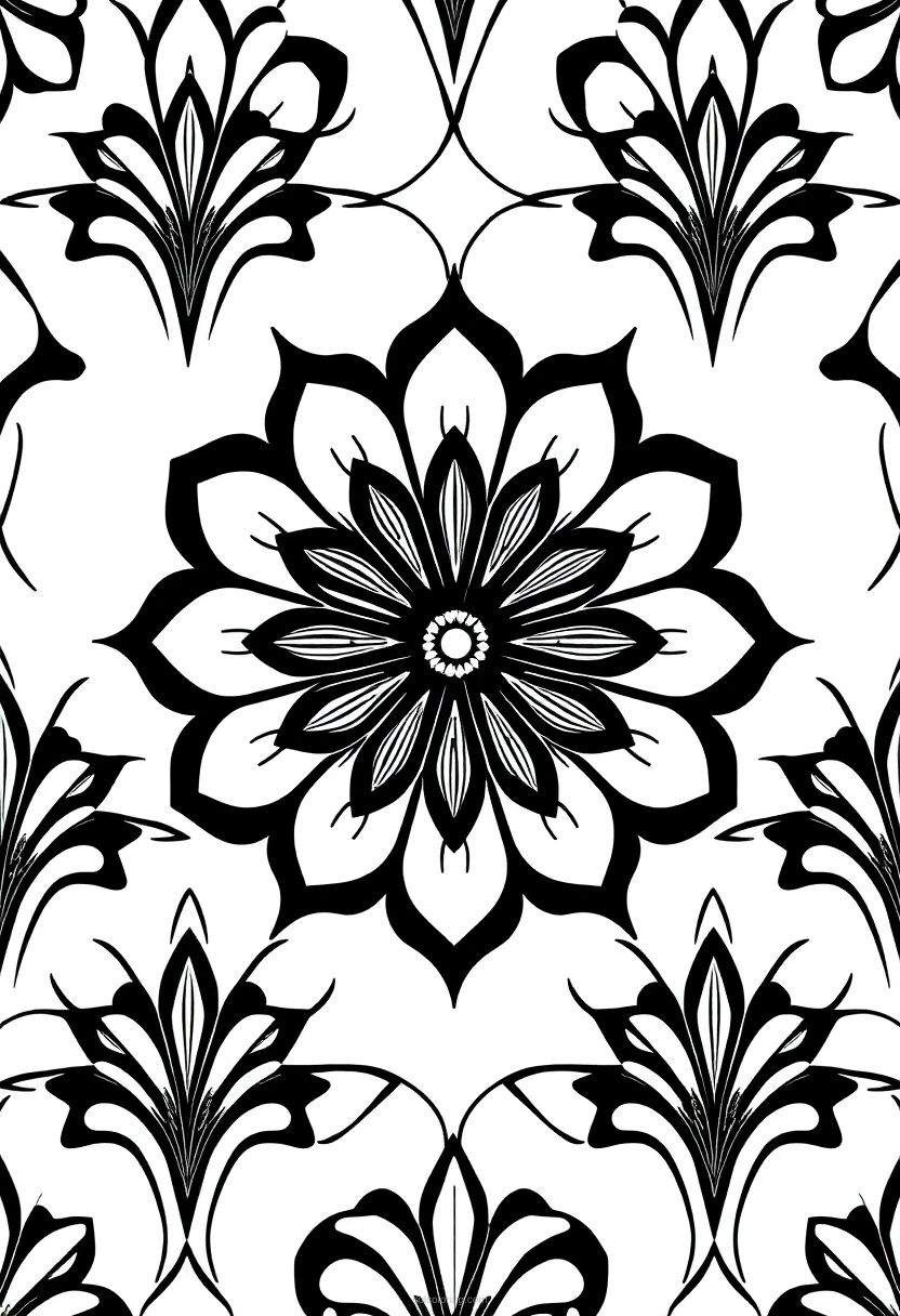 Art Deco Patterns coloring page for kids