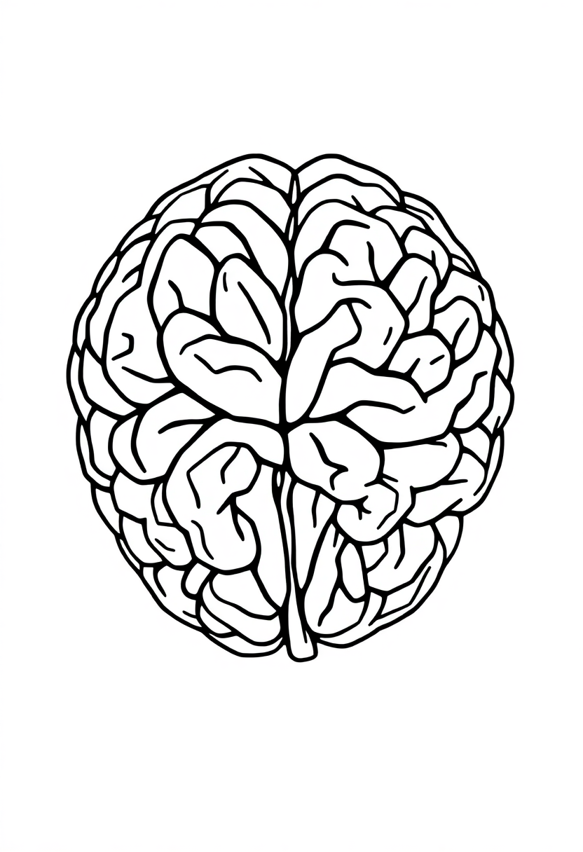 Artificial Intelligence Brain coloring pages