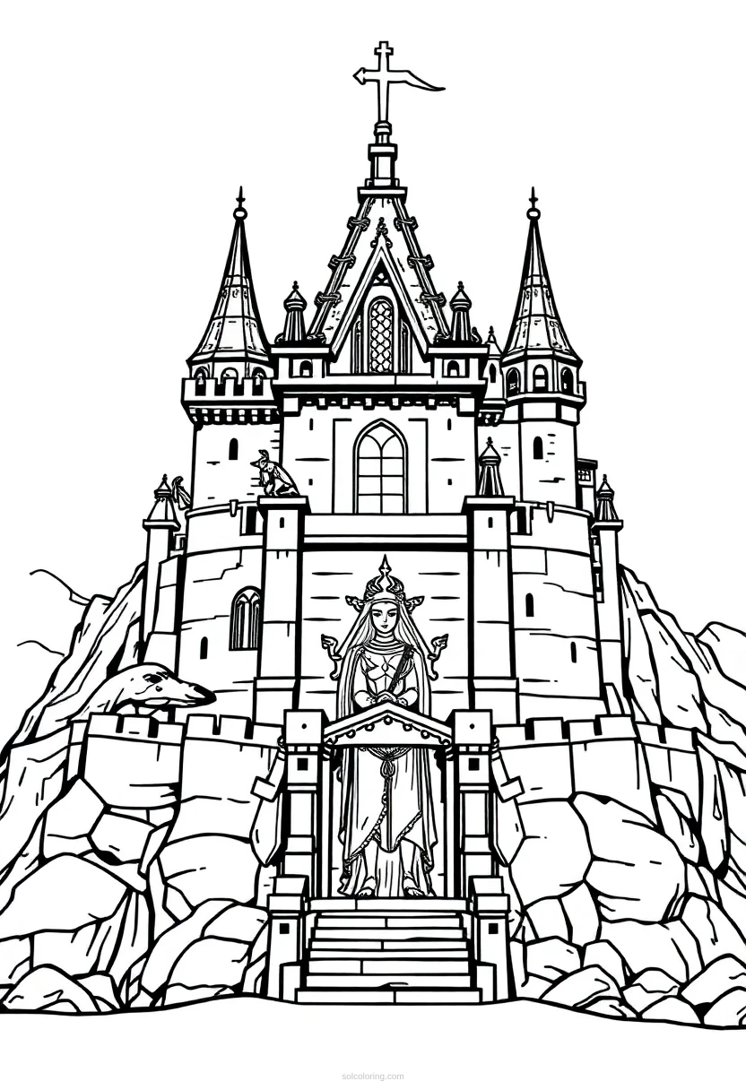Asgard Castle coloring page for kids