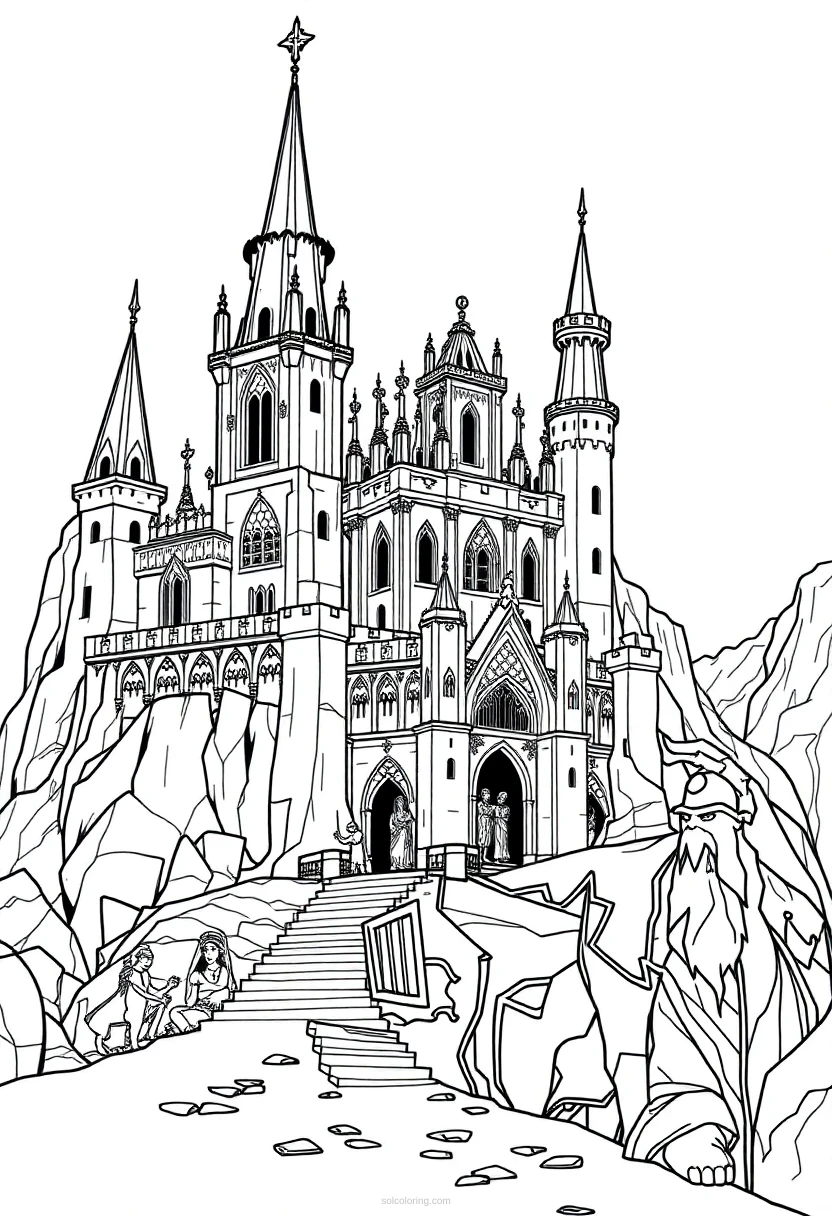 Asgard Castle coloring page for kids