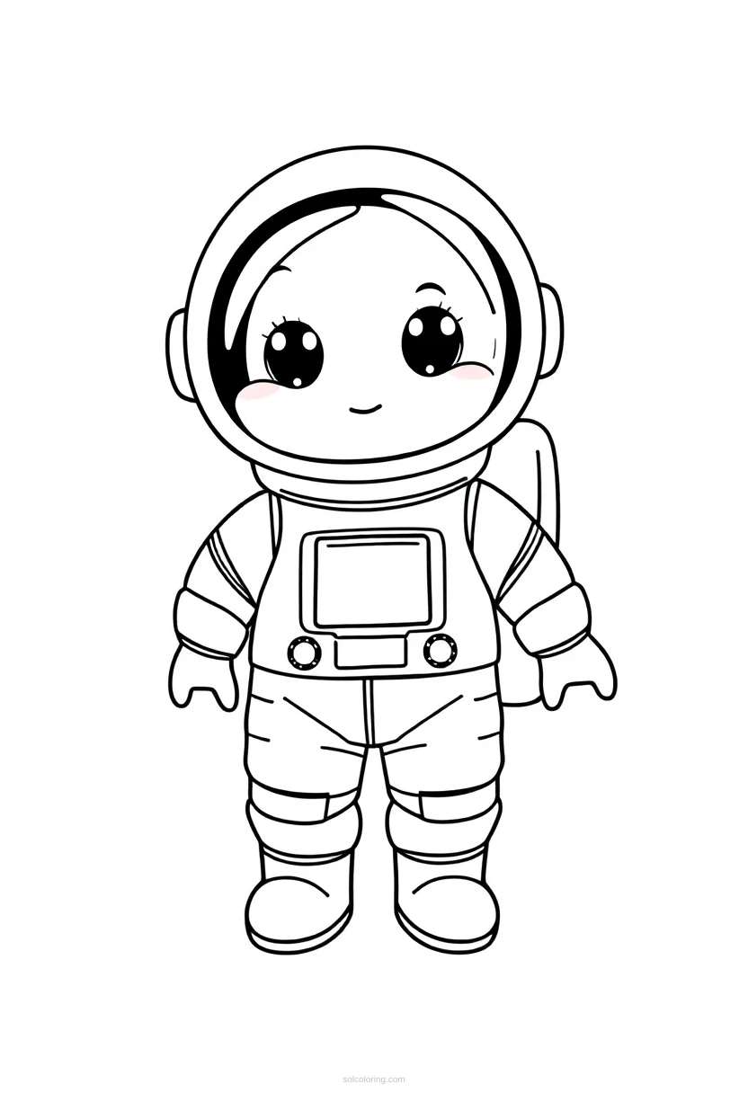 Astronaut coloring page for kids