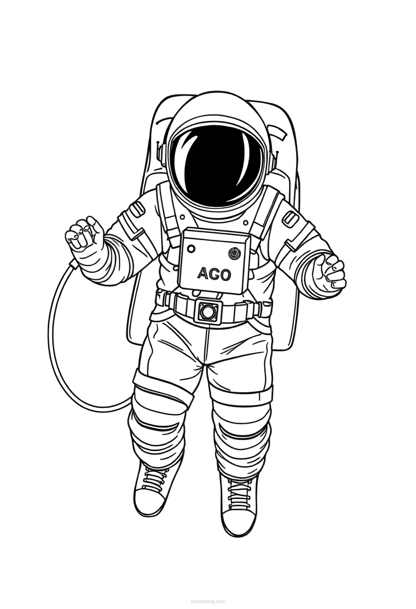 Astronaut coloring page for kids