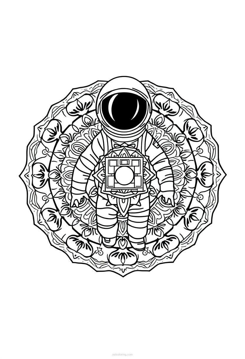 Astronaut coloring page for kids