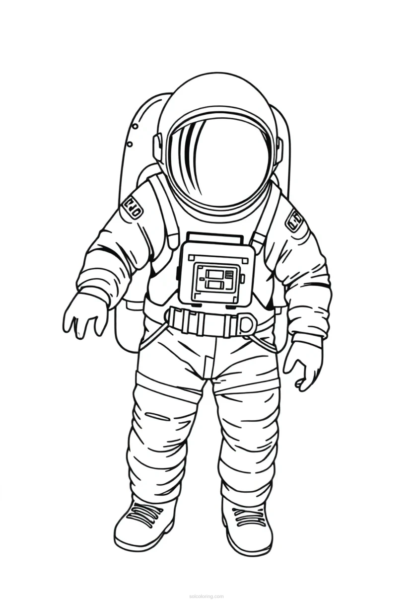 Astronaut coloring page for kids