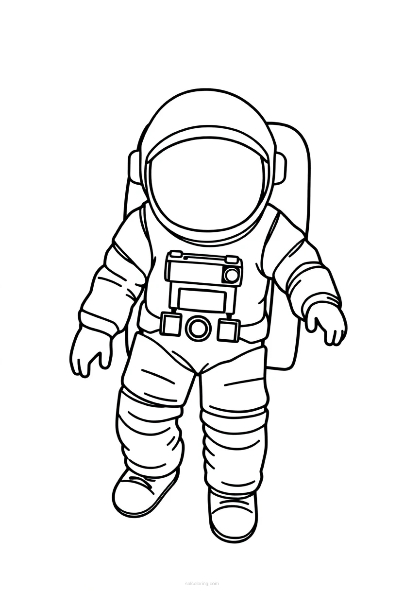Astronaut coloring page for kids