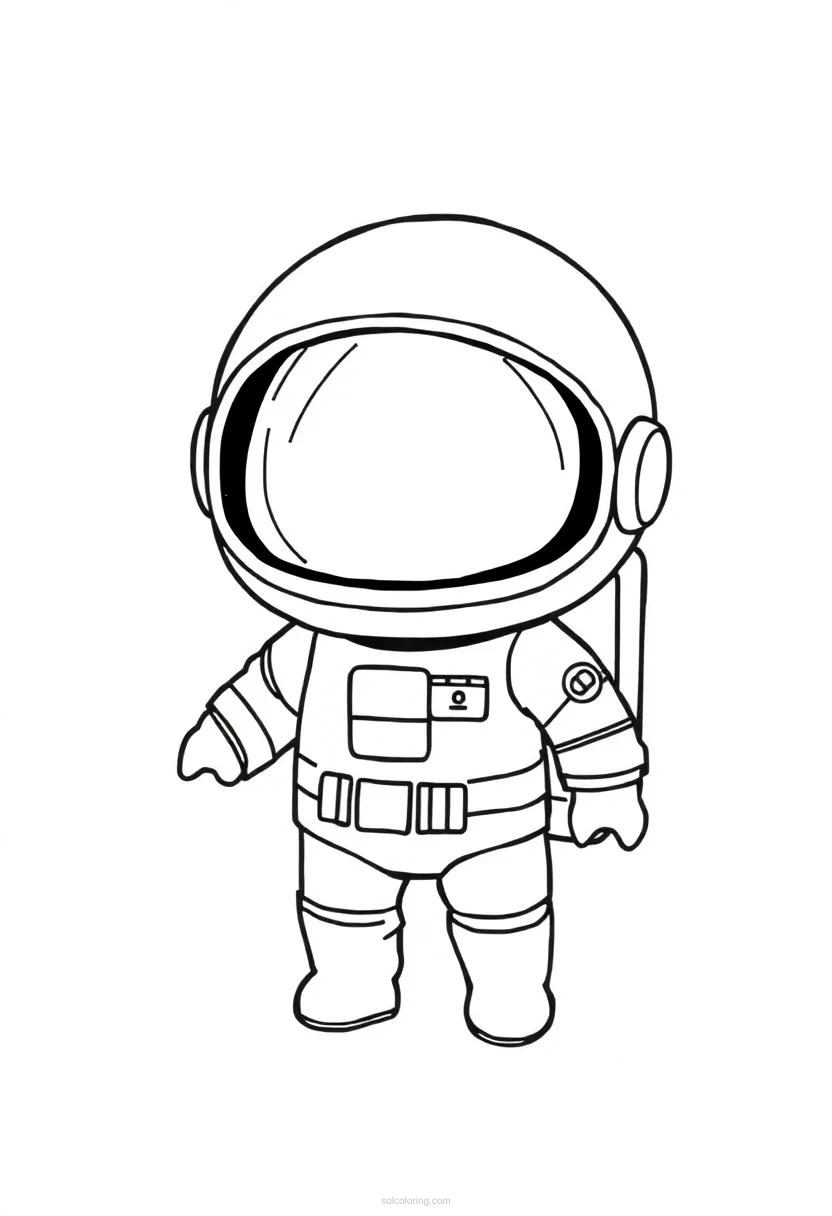 Astronaut coloring page for kids
