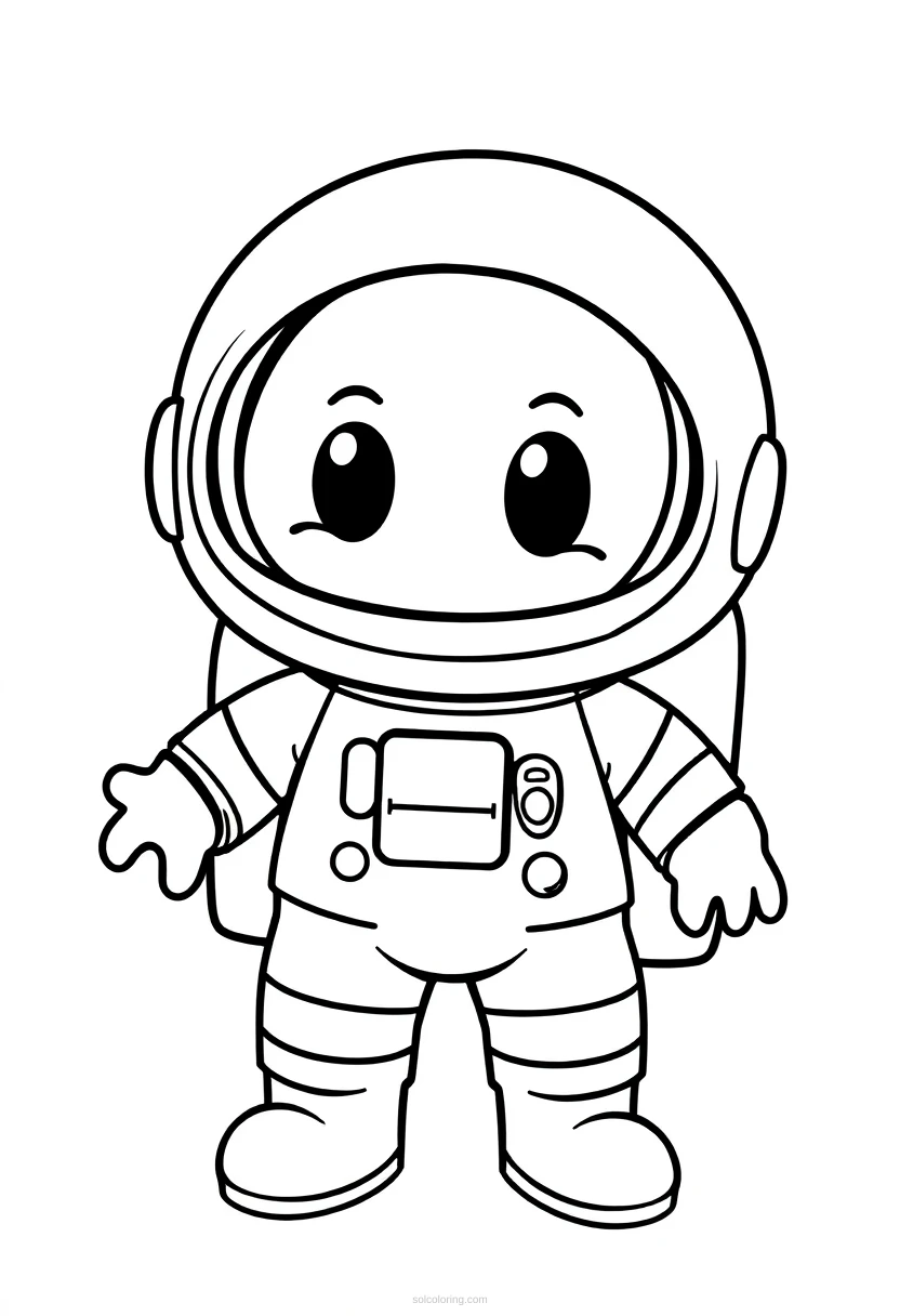 Astronaut coloring page for kids