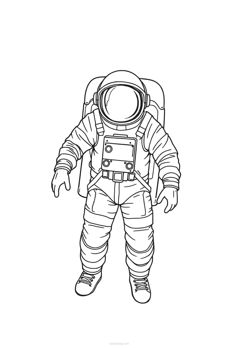 Astronaut coloring page for kids
