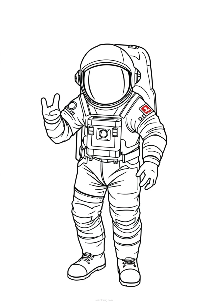 Astronaut coloring page for kids