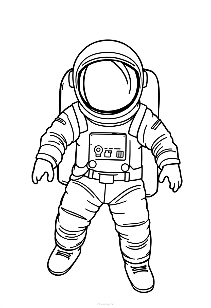 Astronaut coloring page for kids