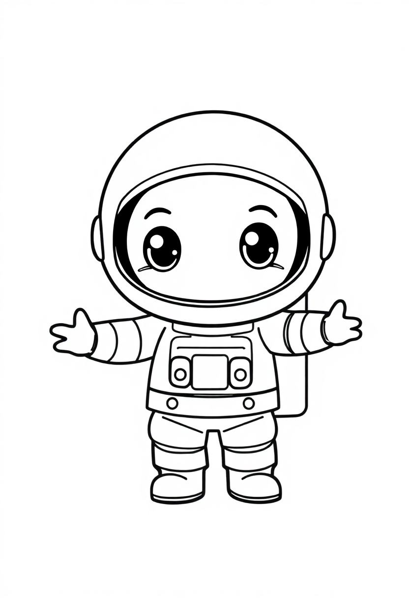 Astronaut coloring page, free printable