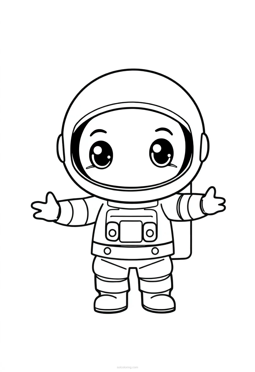 Astronaut coloring page for kids