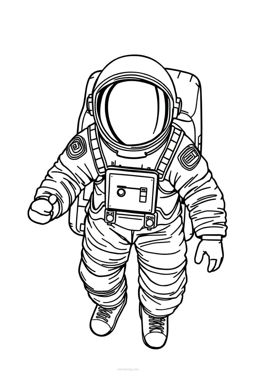 Astronaut coloring page for kids
