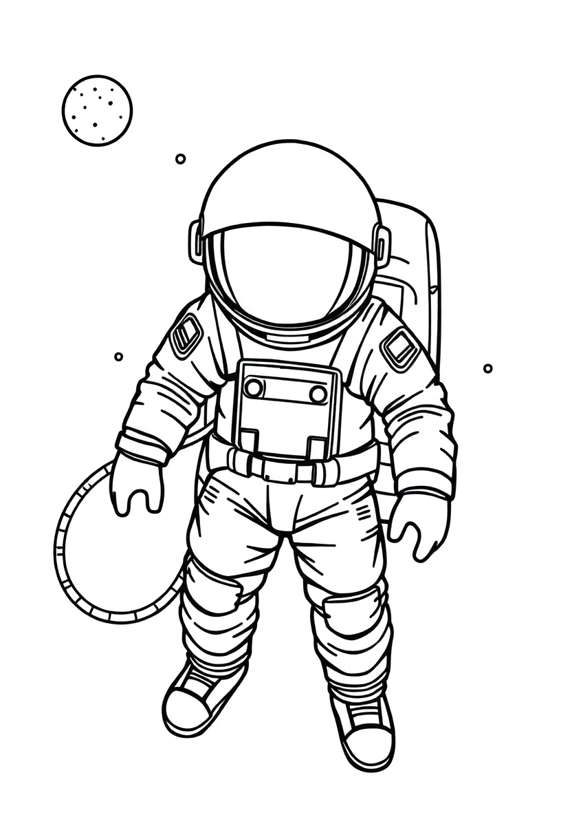 Astronaut In Space Suit coloring pages
