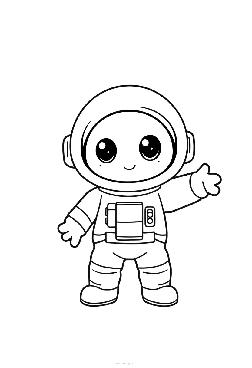 Astronaut coloring page for kids