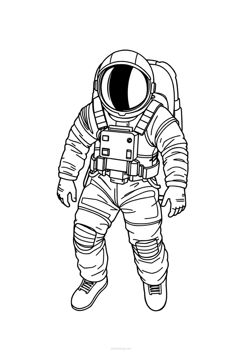Astronaut coloring page for kids