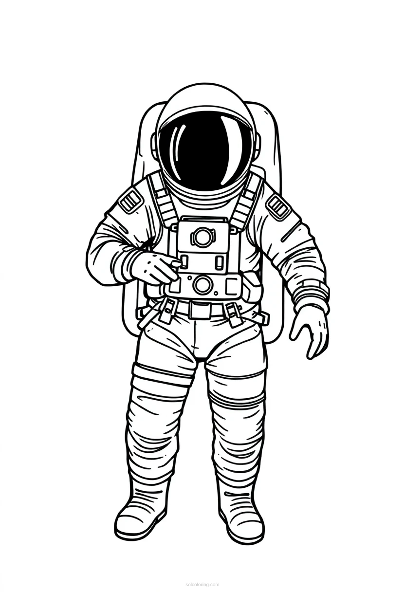 Astronaut coloring page for kids