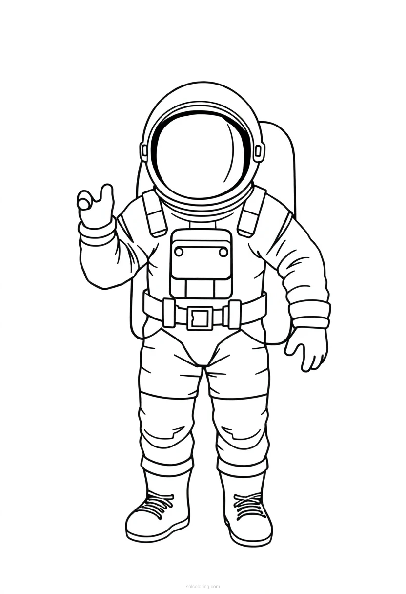 Astronaut coloring page for kids