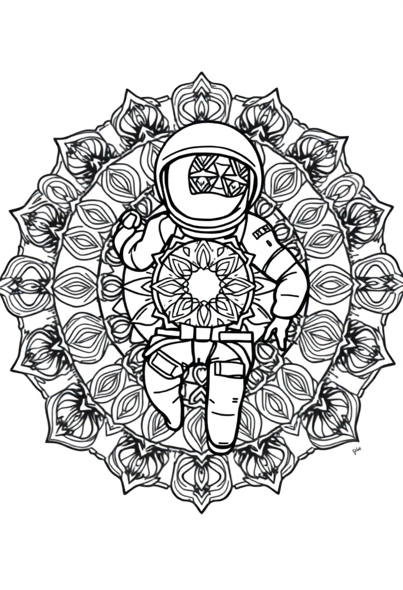 Astronaut coloring page, free printable