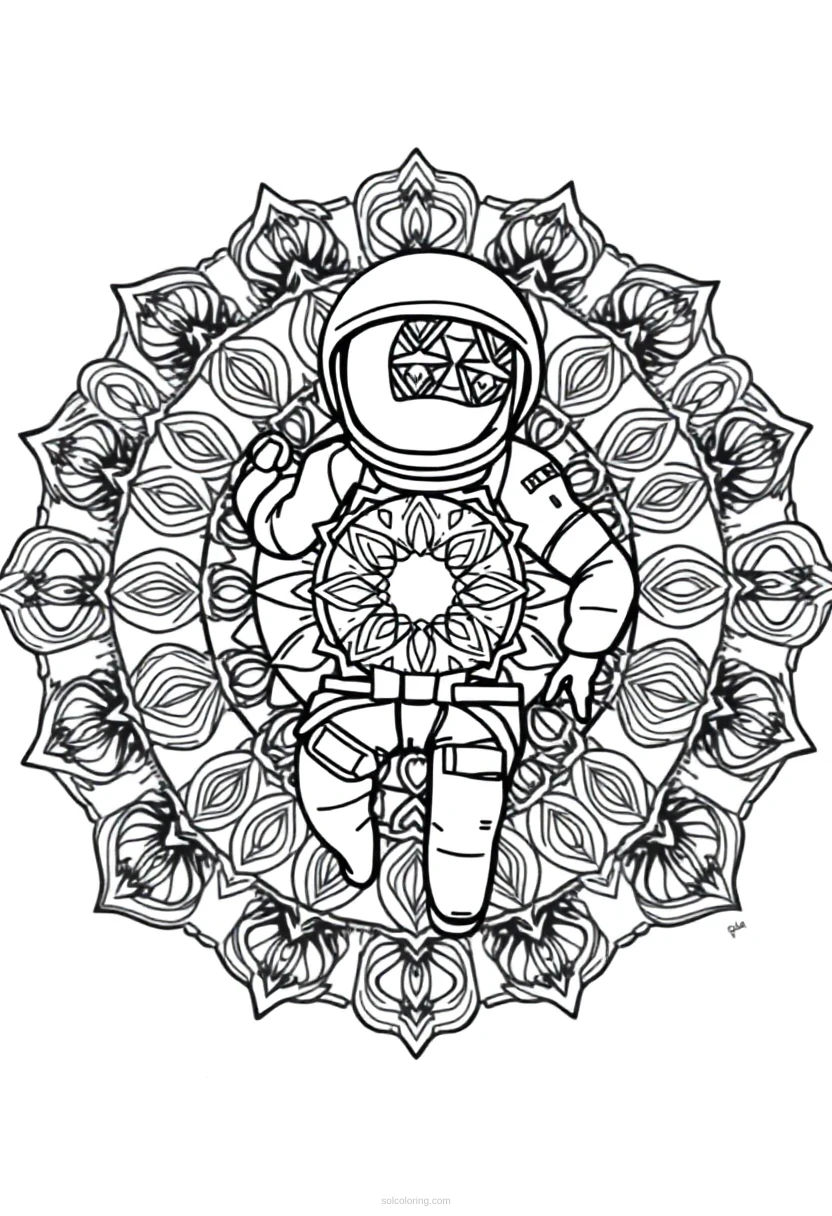 Astronaut coloring page for kids