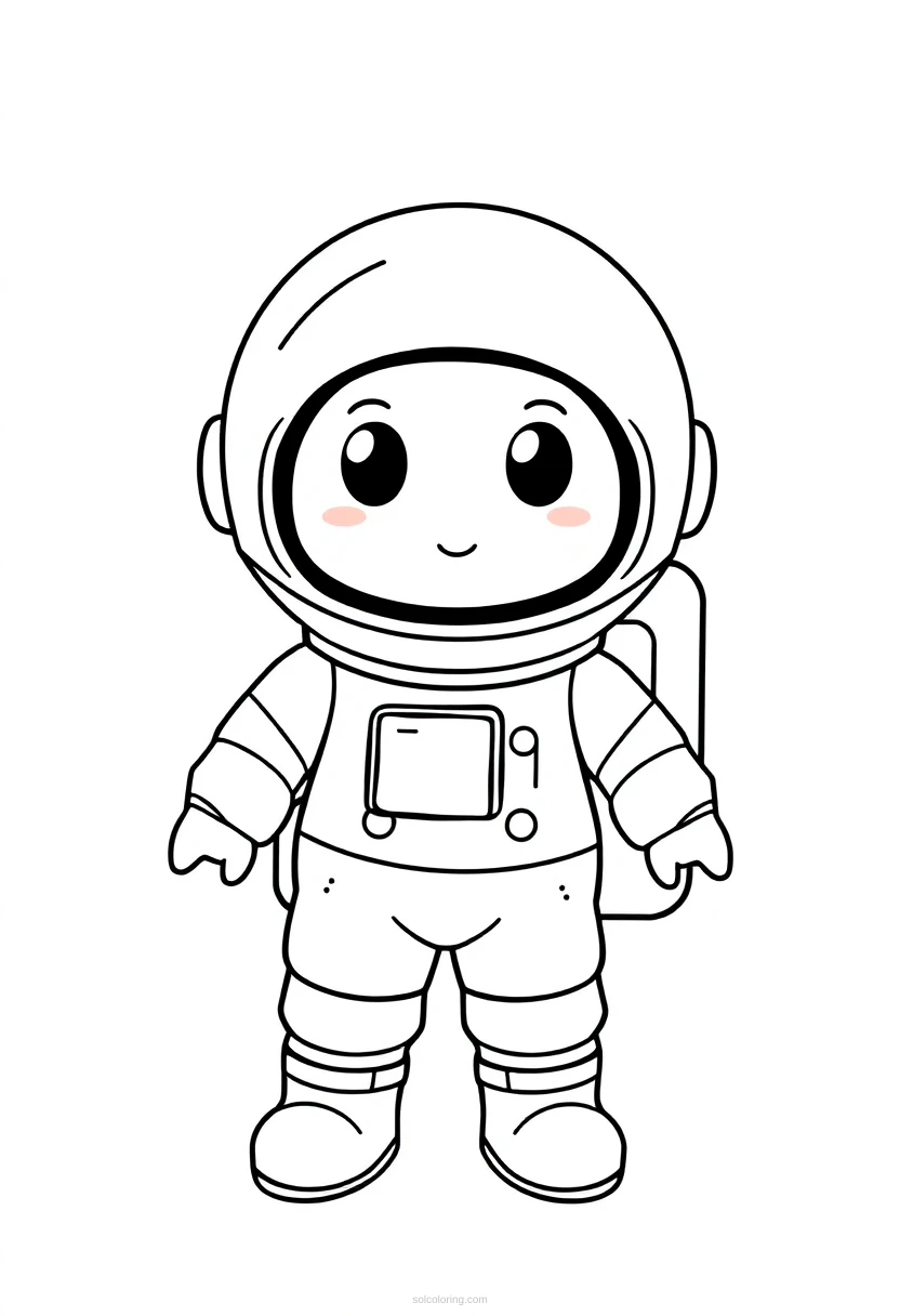 Astronaut coloring page for kids