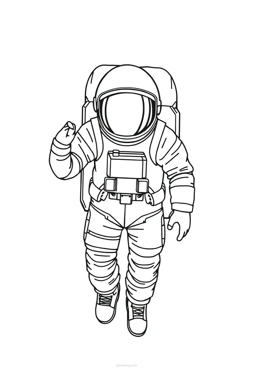 Astronaut coloring page for kids