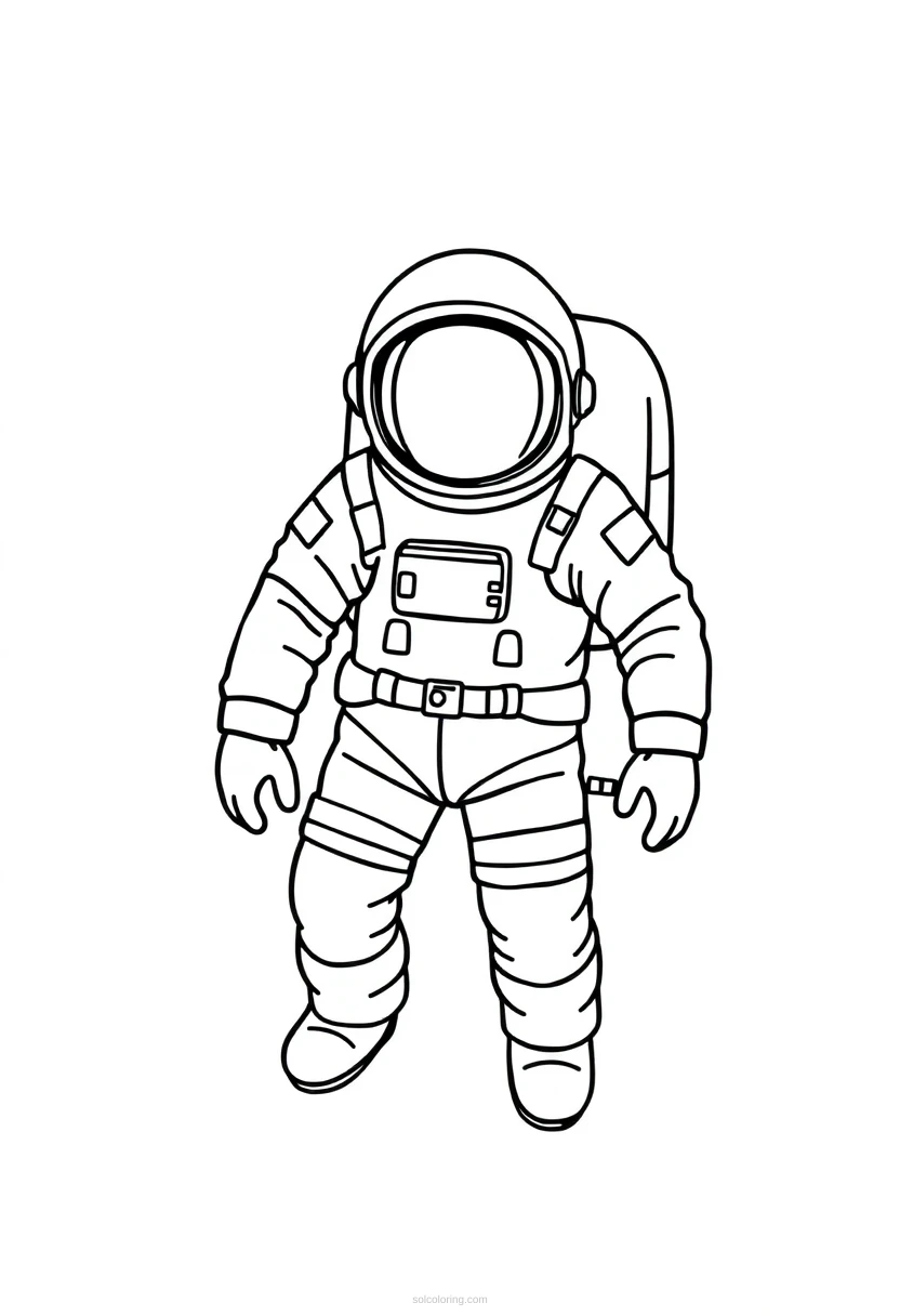 Astronaut coloring page for kids
