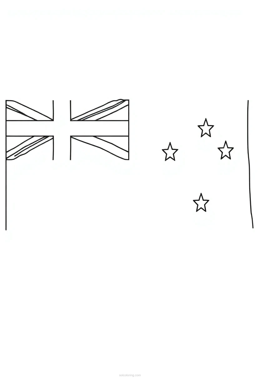 Australian Flag coloring page for kids