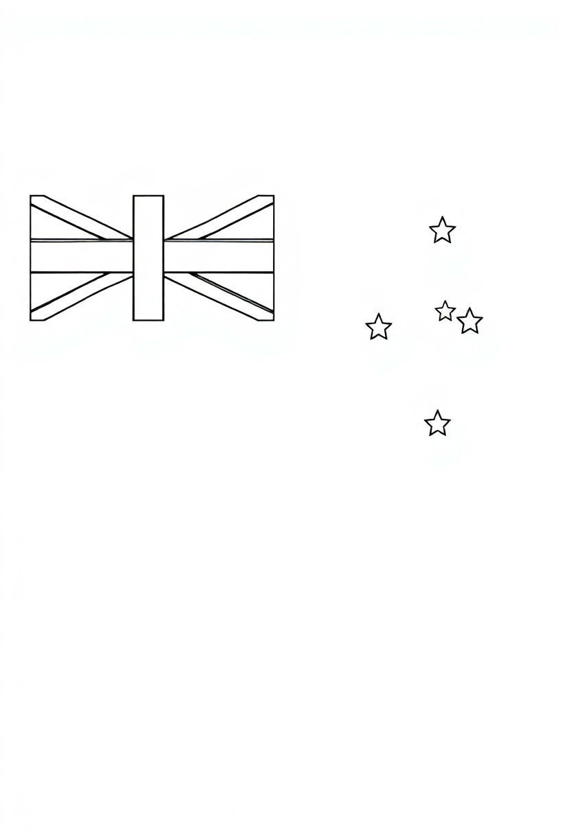 Australian Flag coloring pages