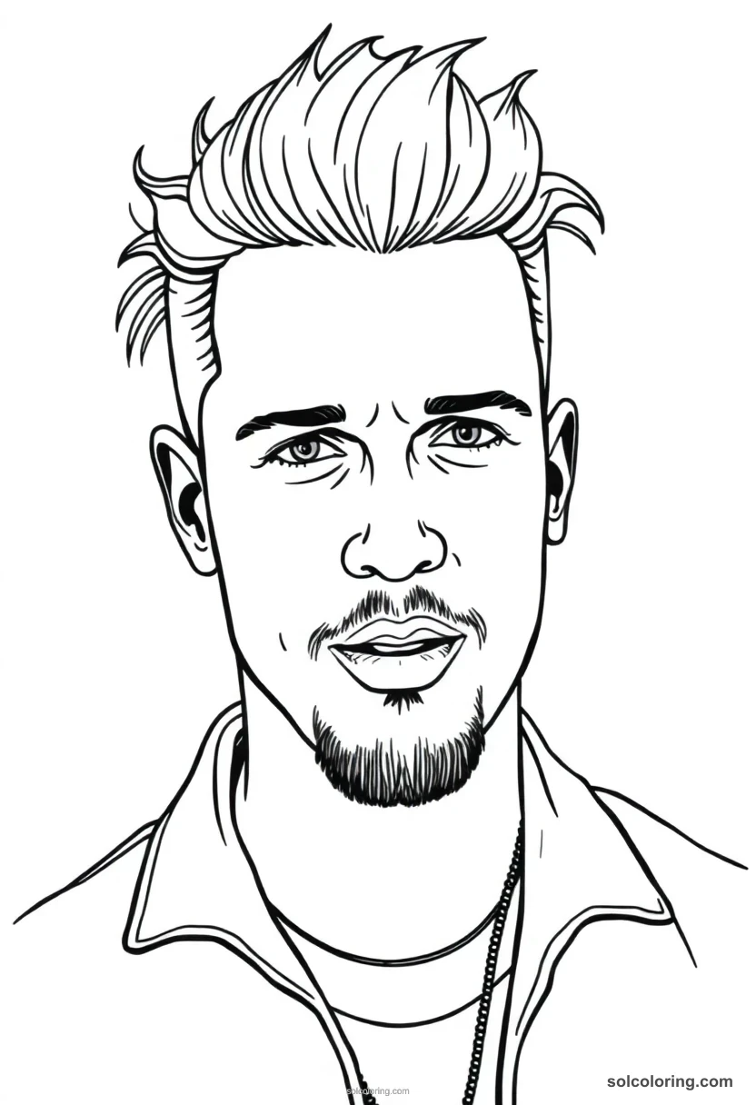 Illustrated Portrait Avicii illustrated portrait coloring page for kids