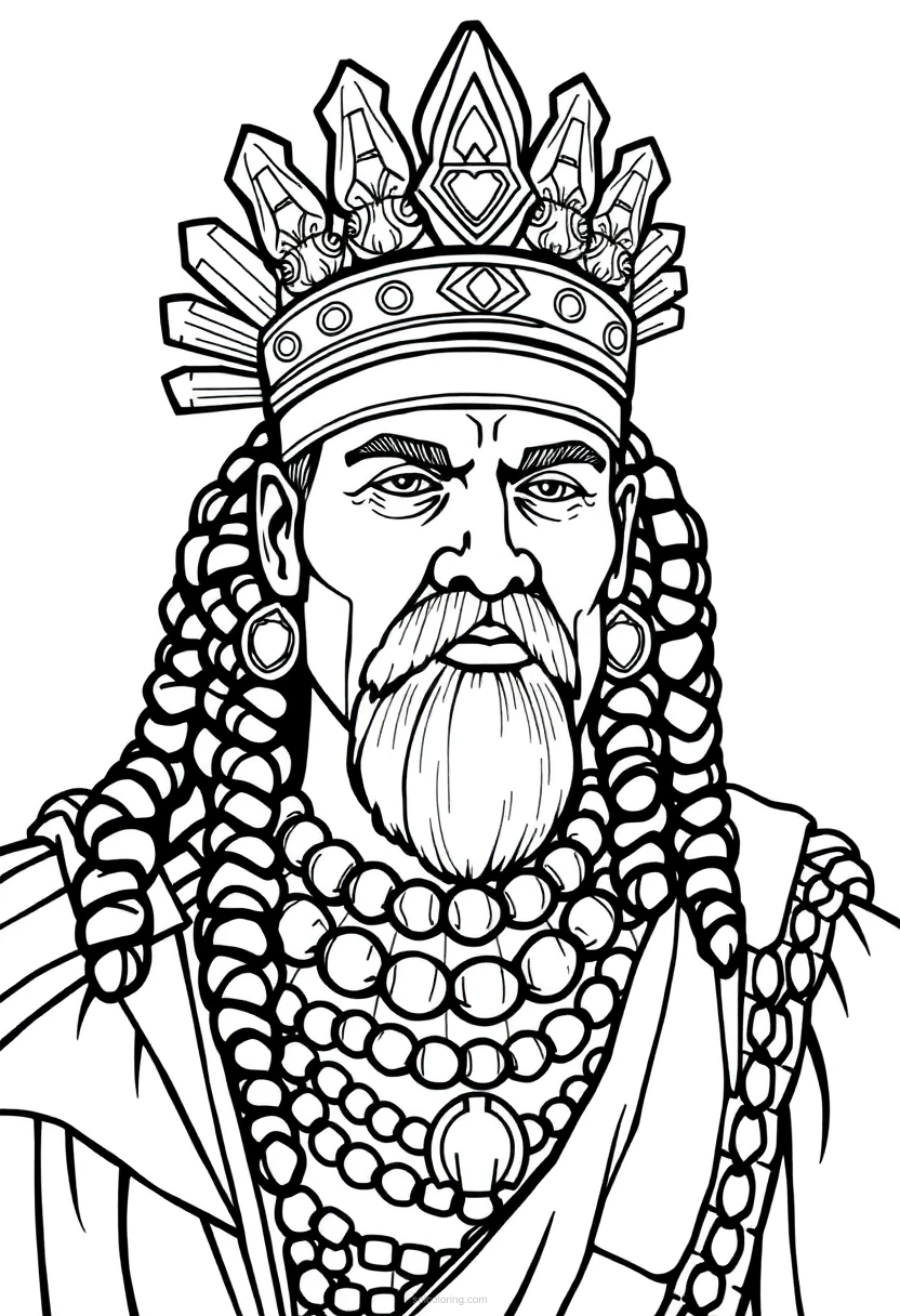 Aztec Emperor coloring pages