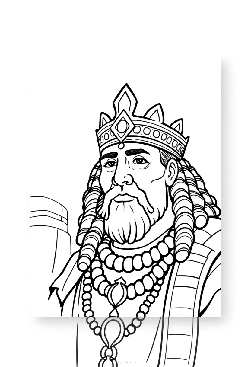 Aztec Emperor coloring page for kids